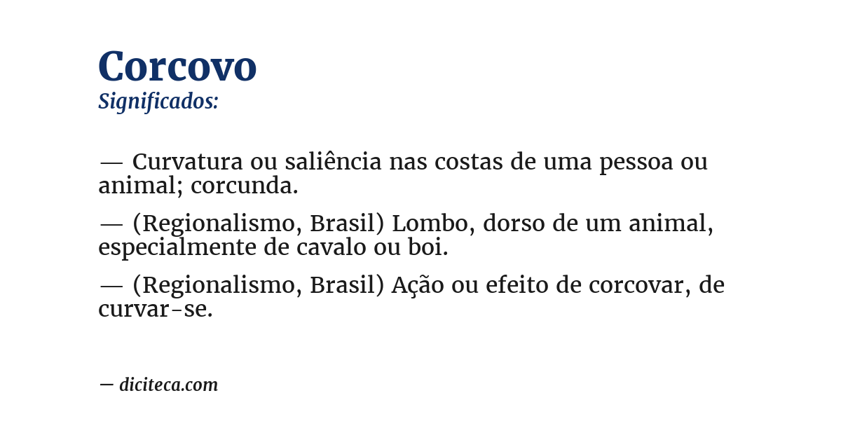 Significado de corcovo