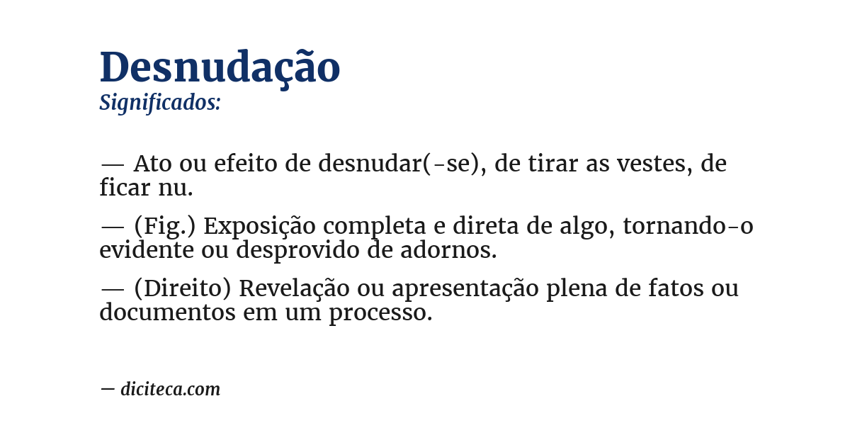Significado de desnudação