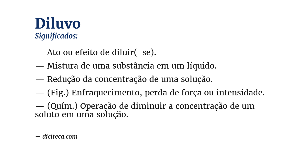 Significado de diluvo