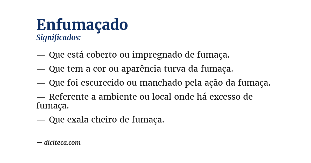Significado de enfumaçado