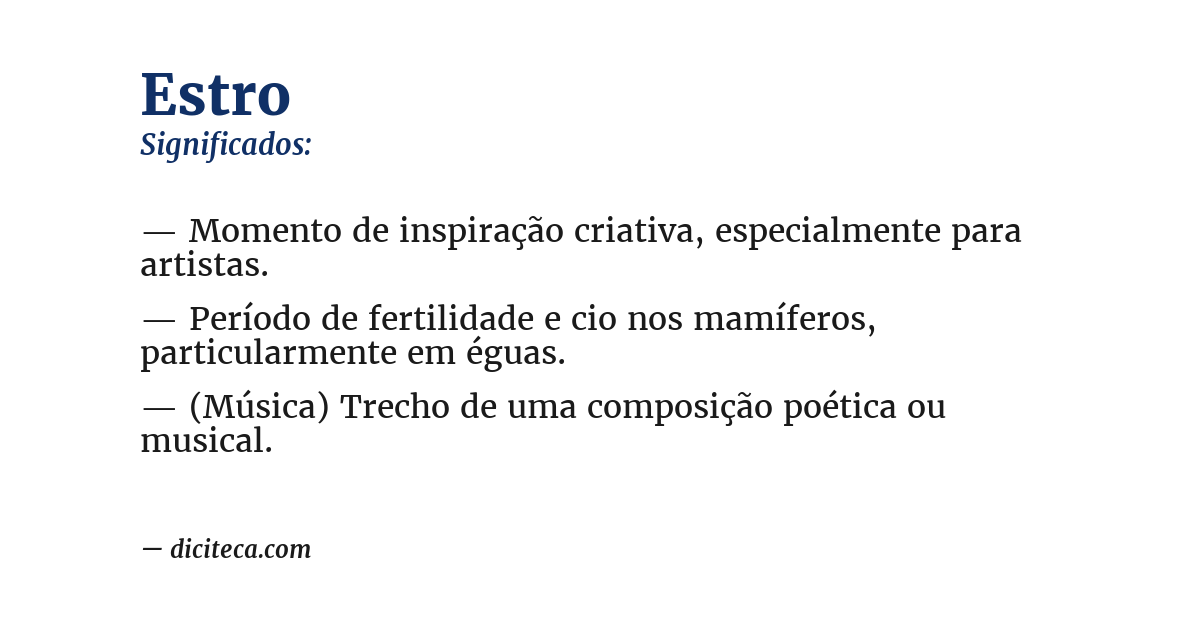 Significado de estro
