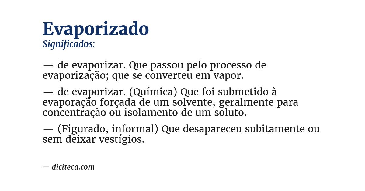 Significado de evaporizado