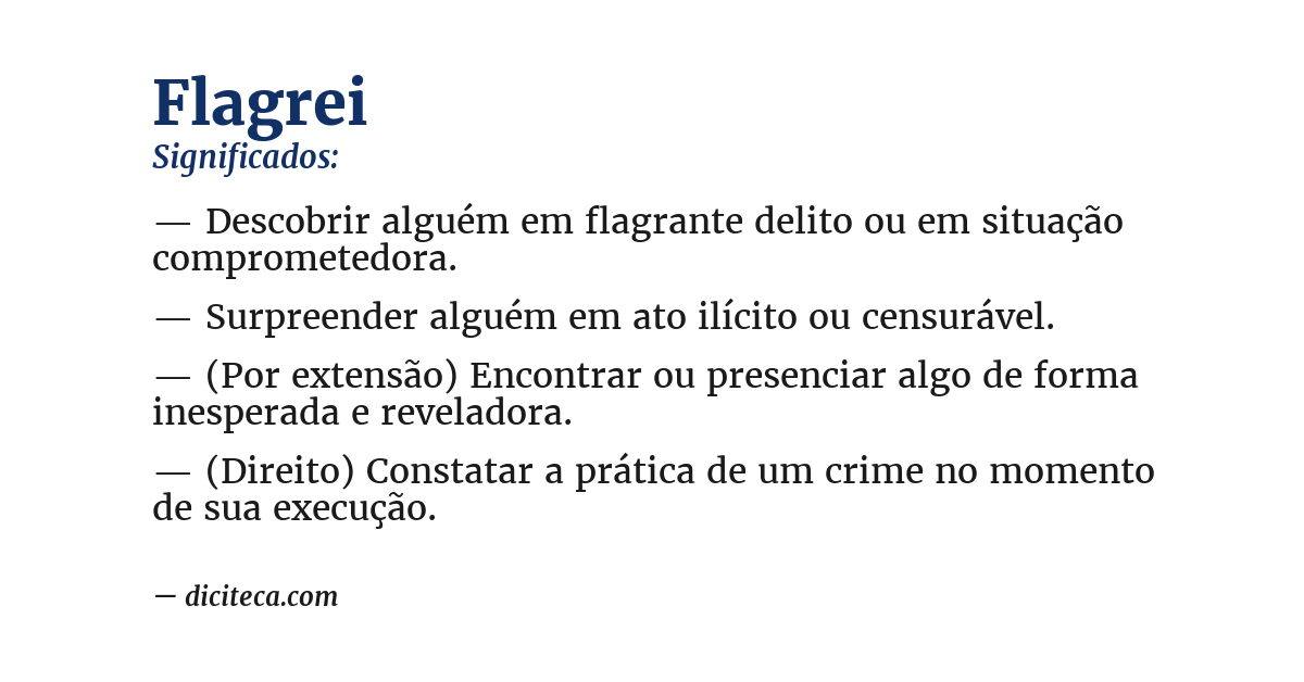 Significado de flagrei