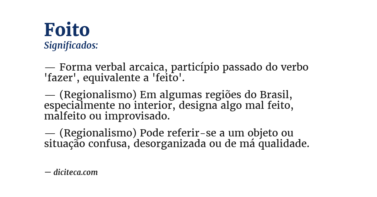 Significado de foito