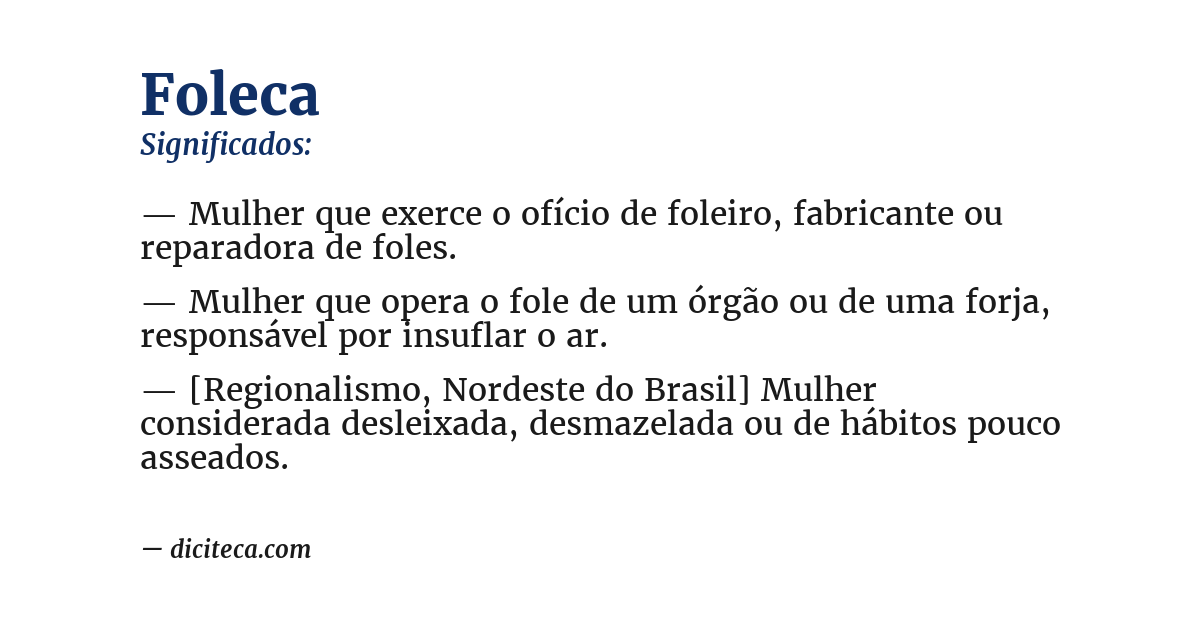 Significado de foleca