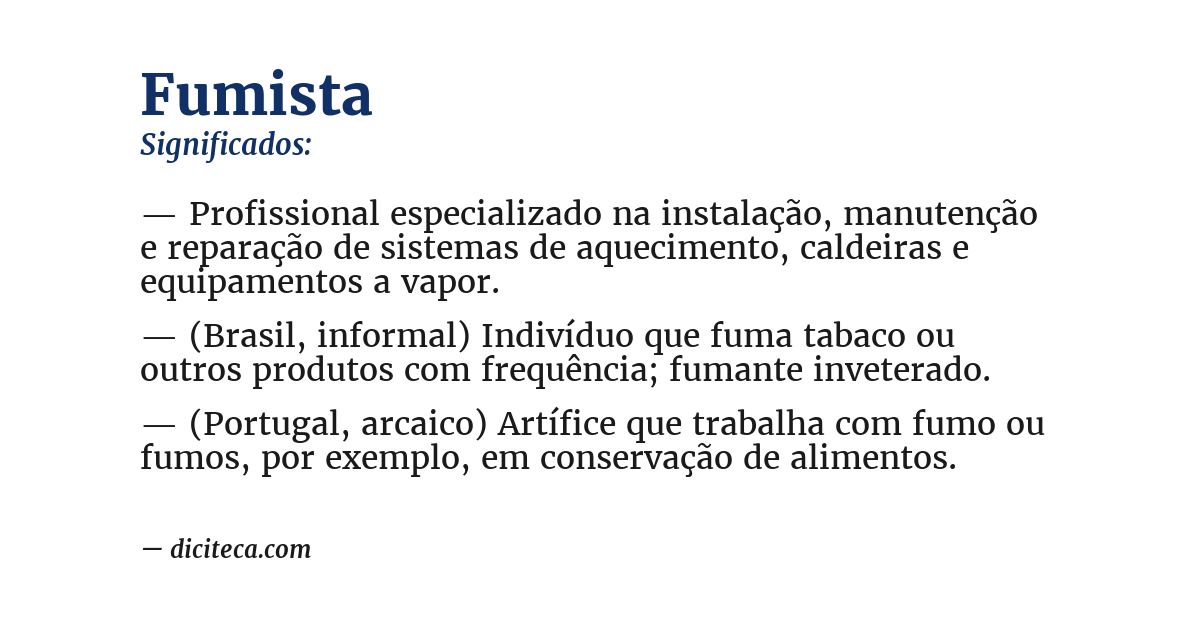 Significado de fumista