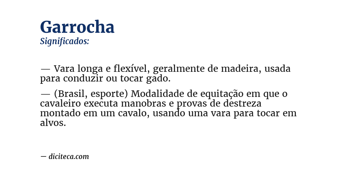 Significado de garrocha