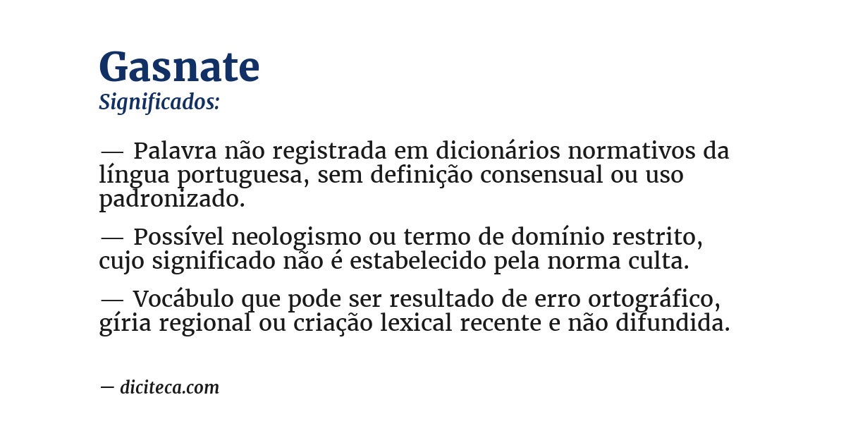 Significado de gasnate