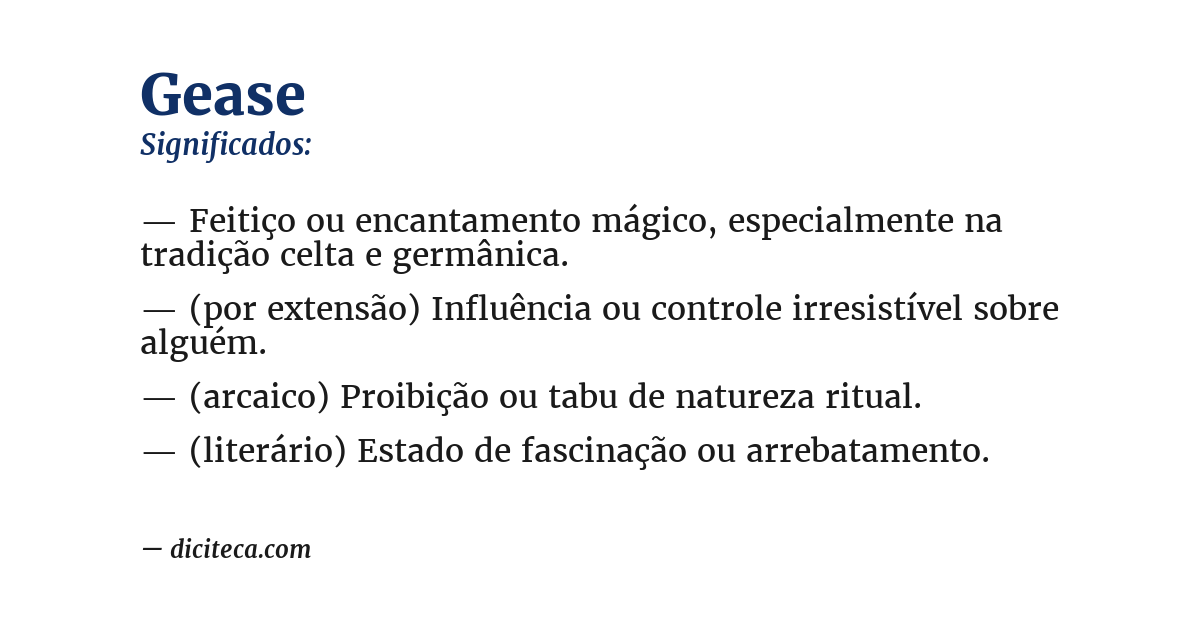 Significado de gease