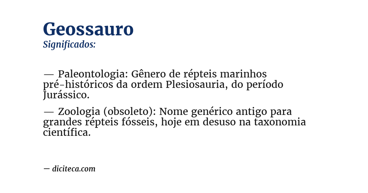 Significado de geossauro