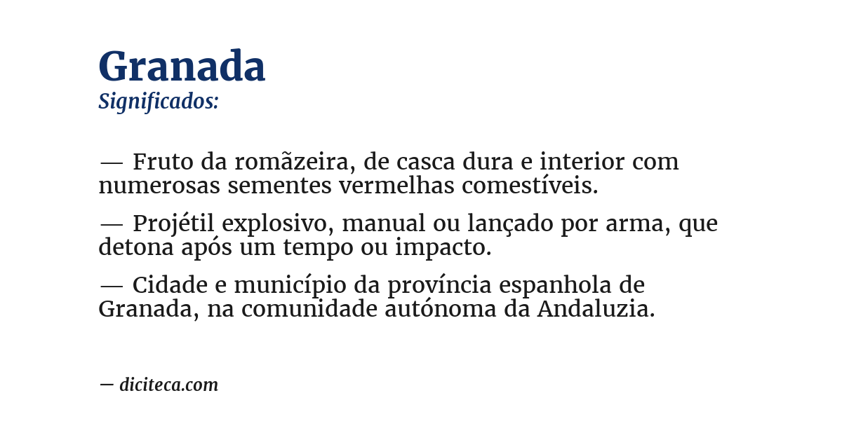 Significado de granada