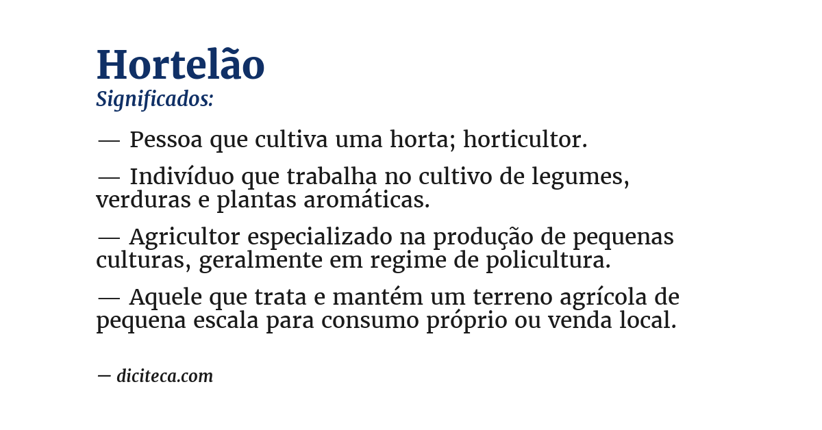 Significado de hortelão