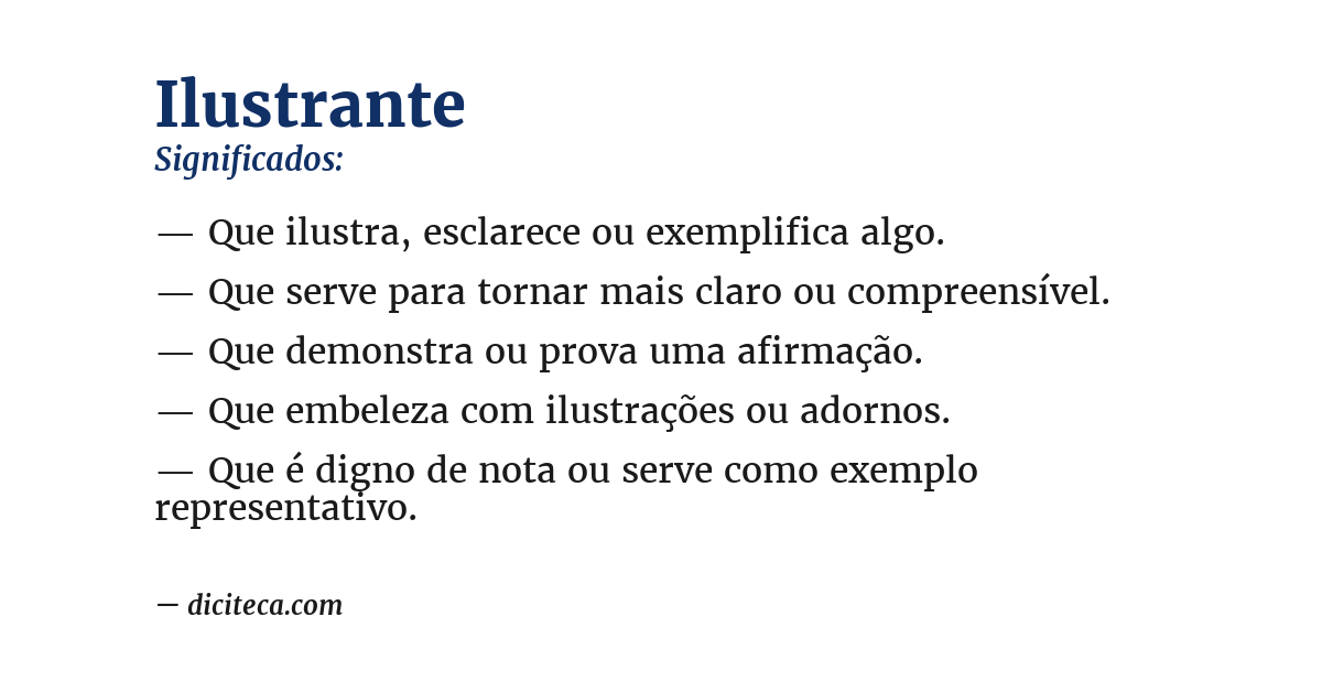 Significado de ilustrante
