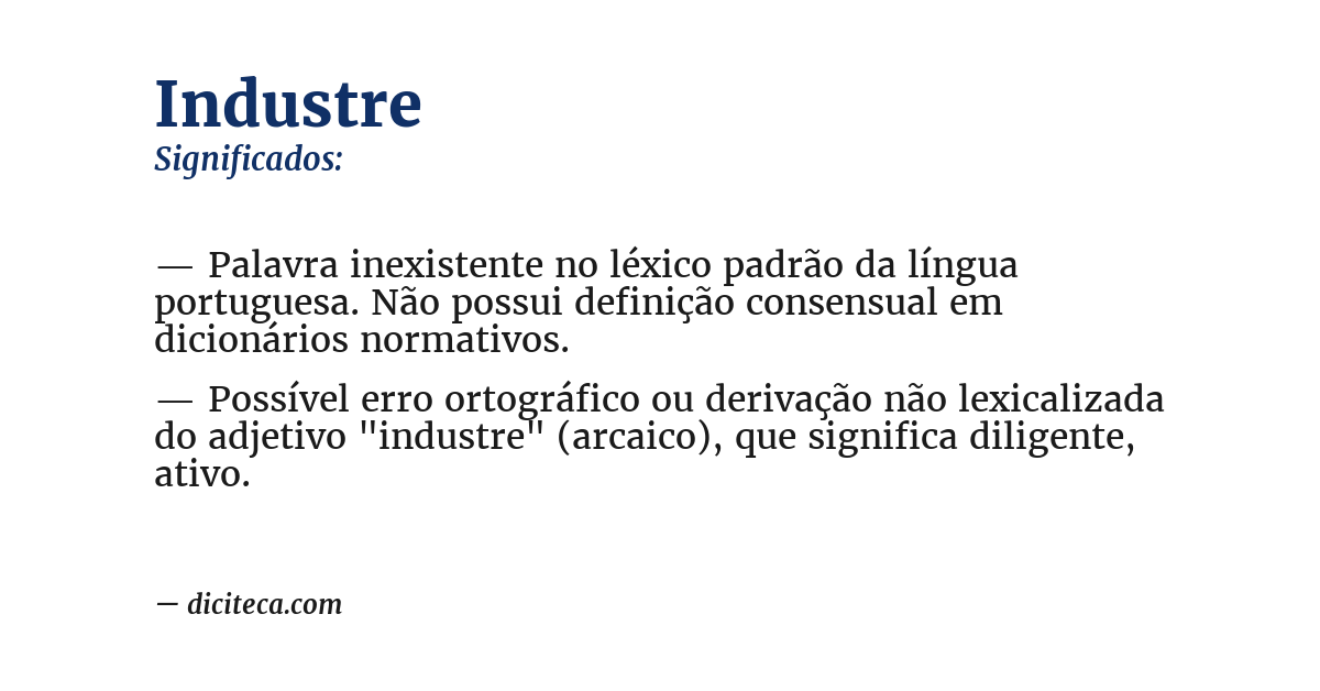 Significado de industre