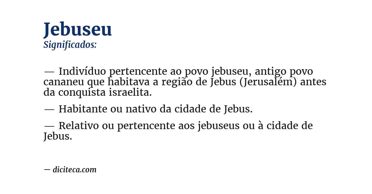Significado de jebuseu