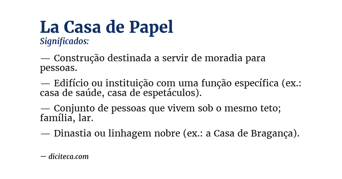 Significado de la casa de papel