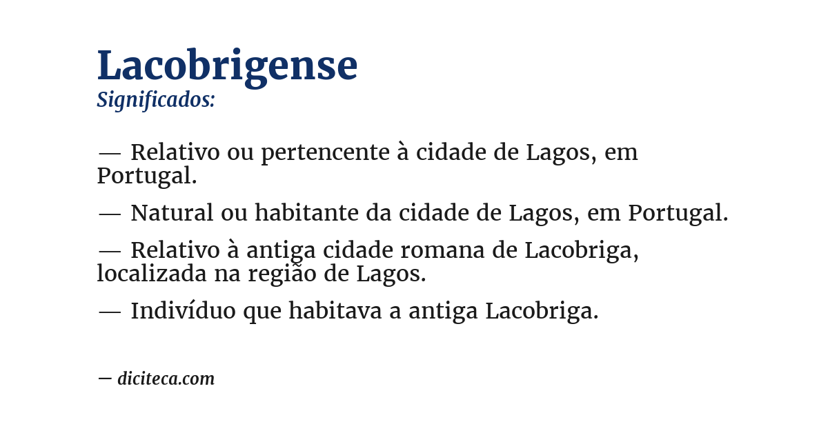 Significado de lacobrigense