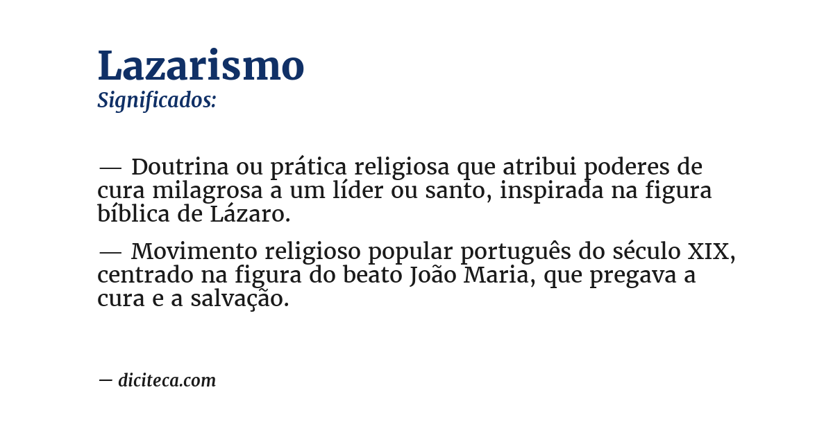 Significado de lazarismo