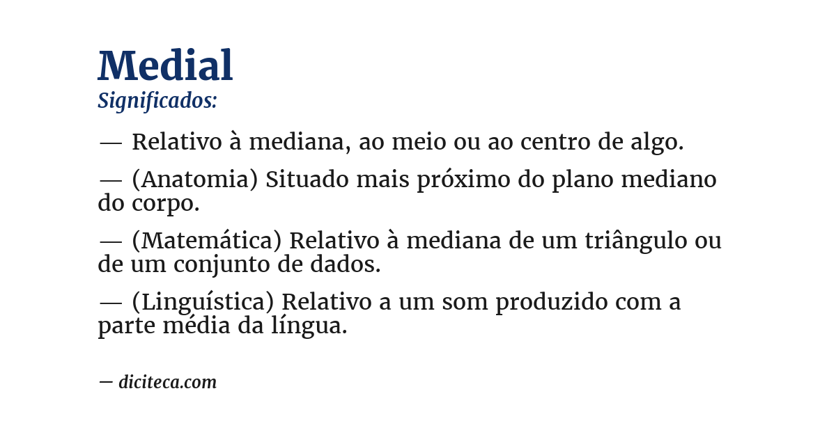 Significado de medial