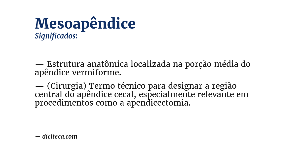 Significado de mesoapêndice