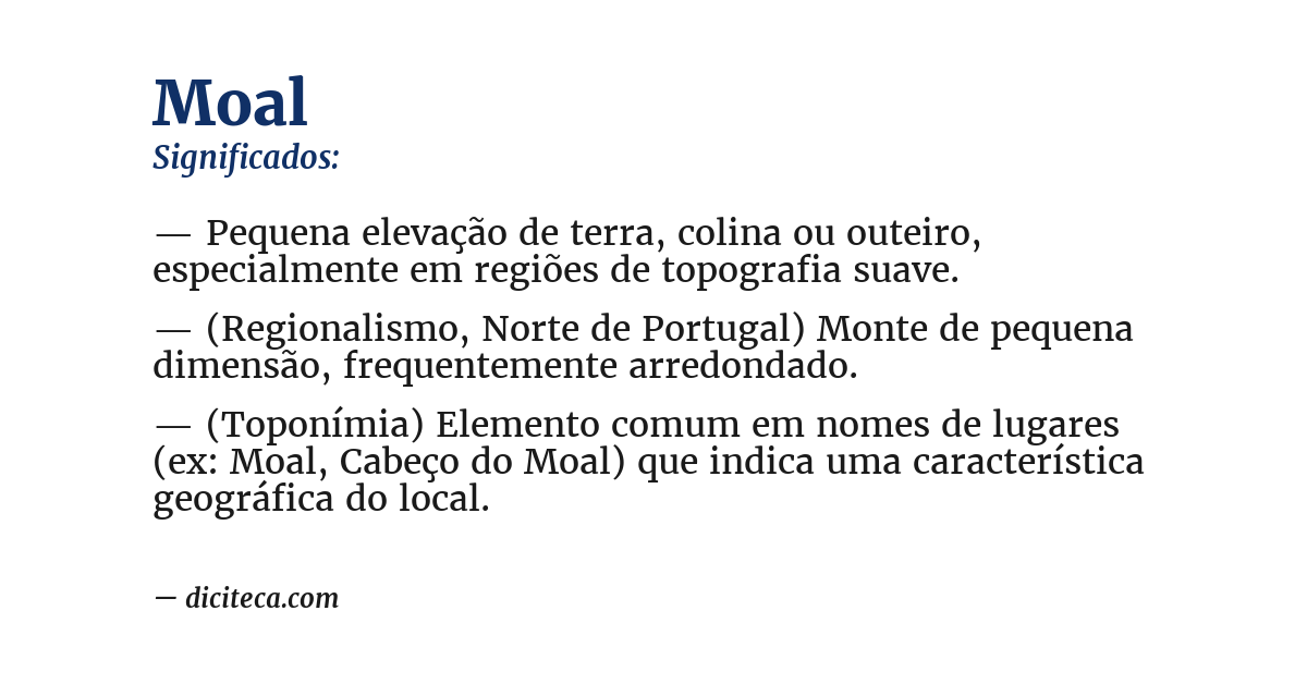 Significado de moal