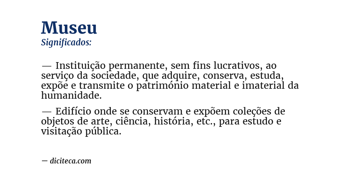 Significado de museu