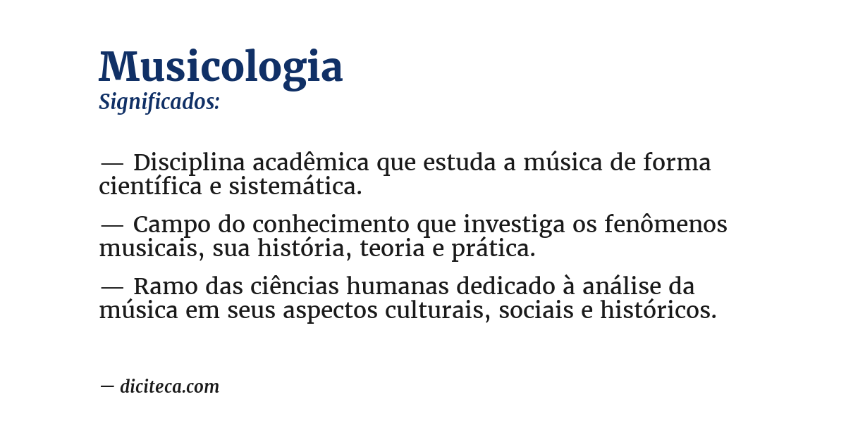 Significado de musicologia
