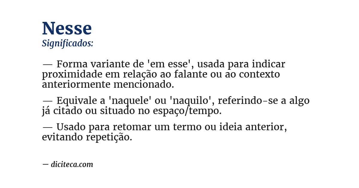 Significado de nesse