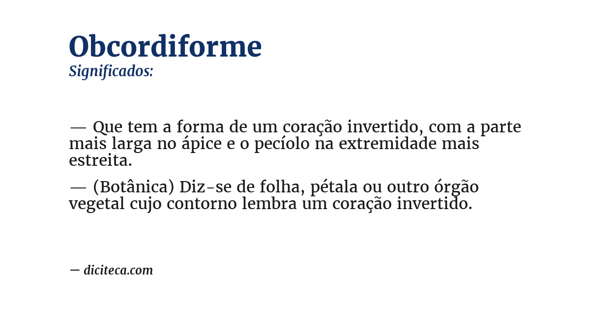 Significado de obcordiforme