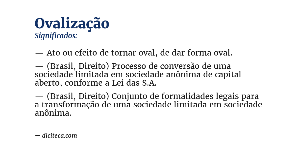 Significado de ovalização