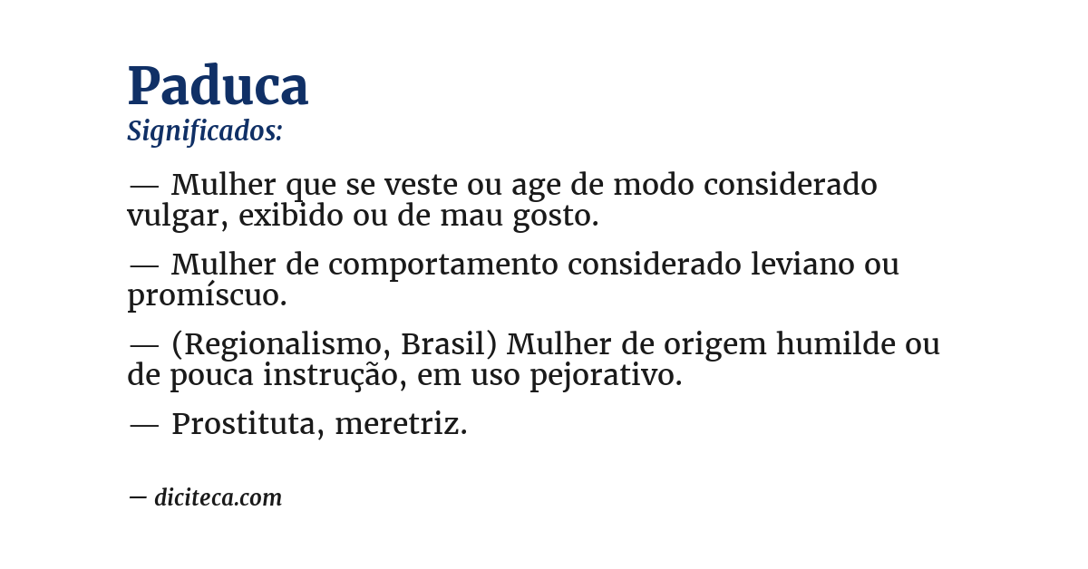 Significado de paduca