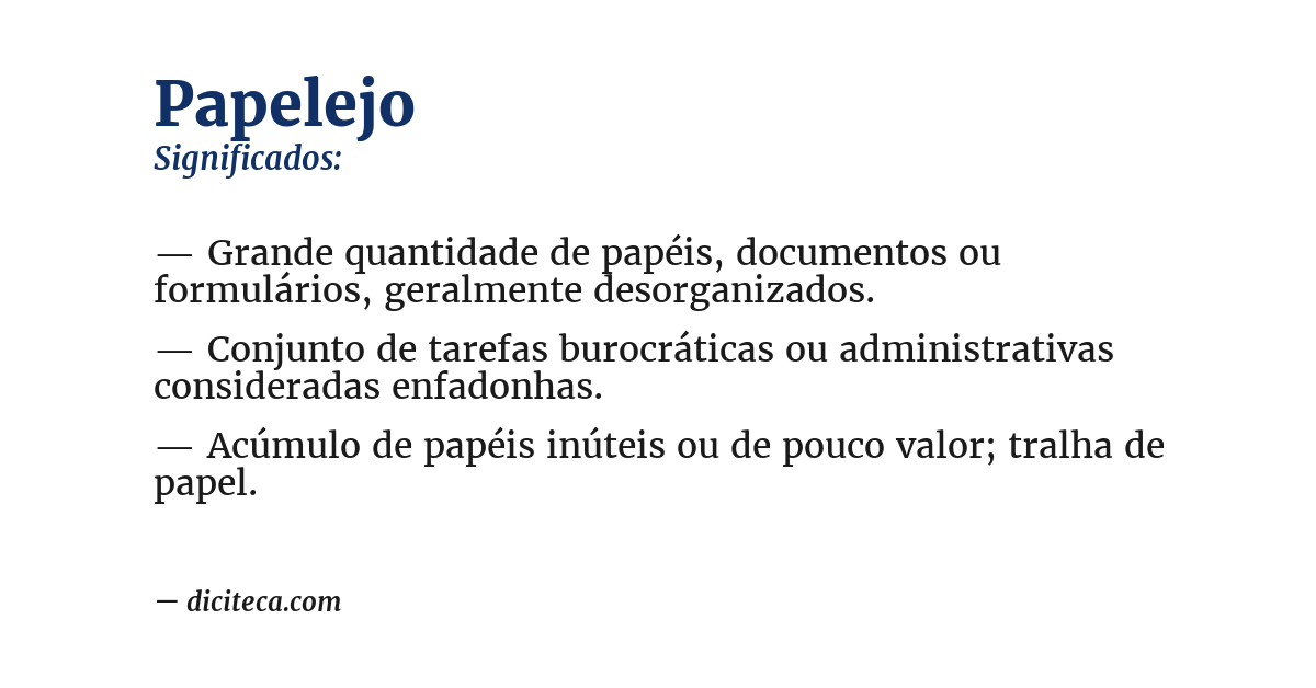 Significado de papelejo