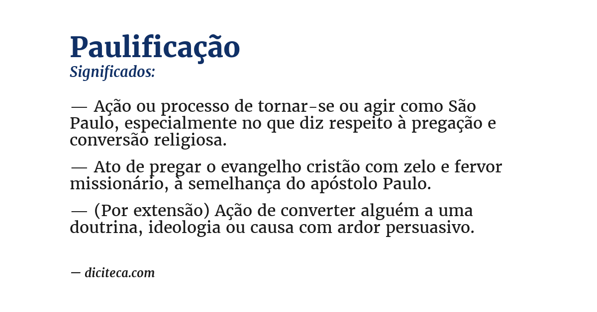 Significado de paulificação