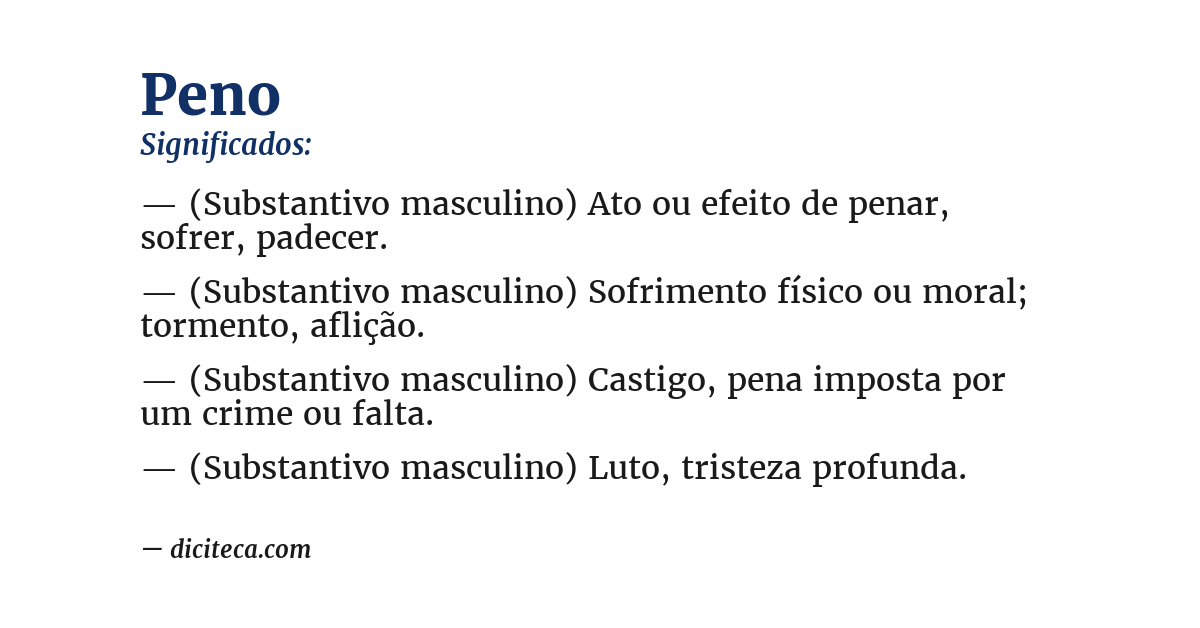 Significado de peno