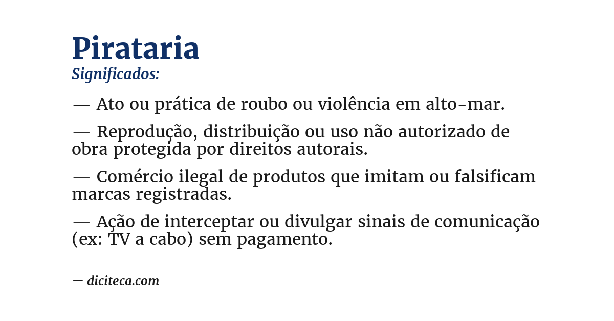 Significado de pirataria