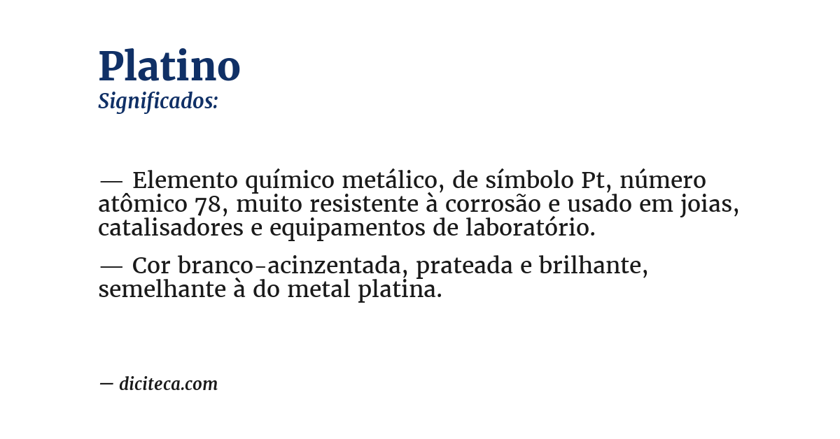Significado de platino