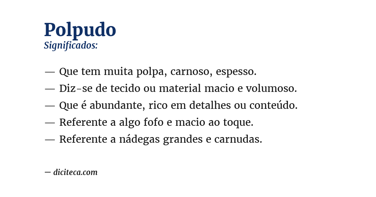 Significado de polpudo