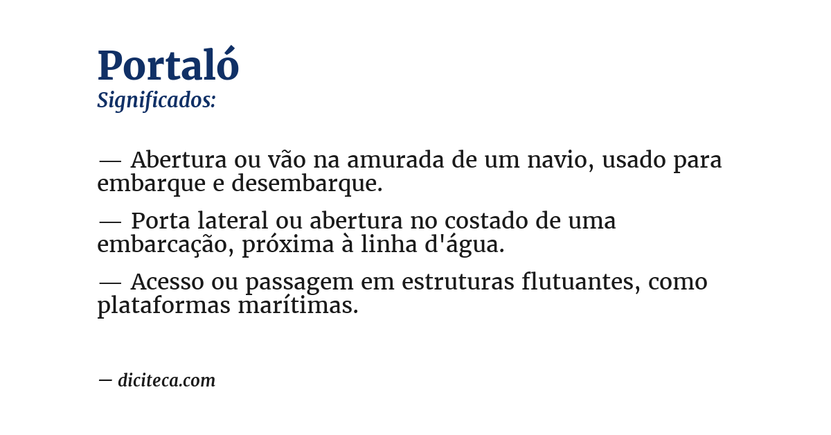 Significado de portaló