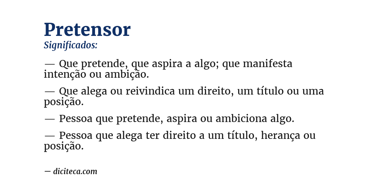 Significado de pretensor