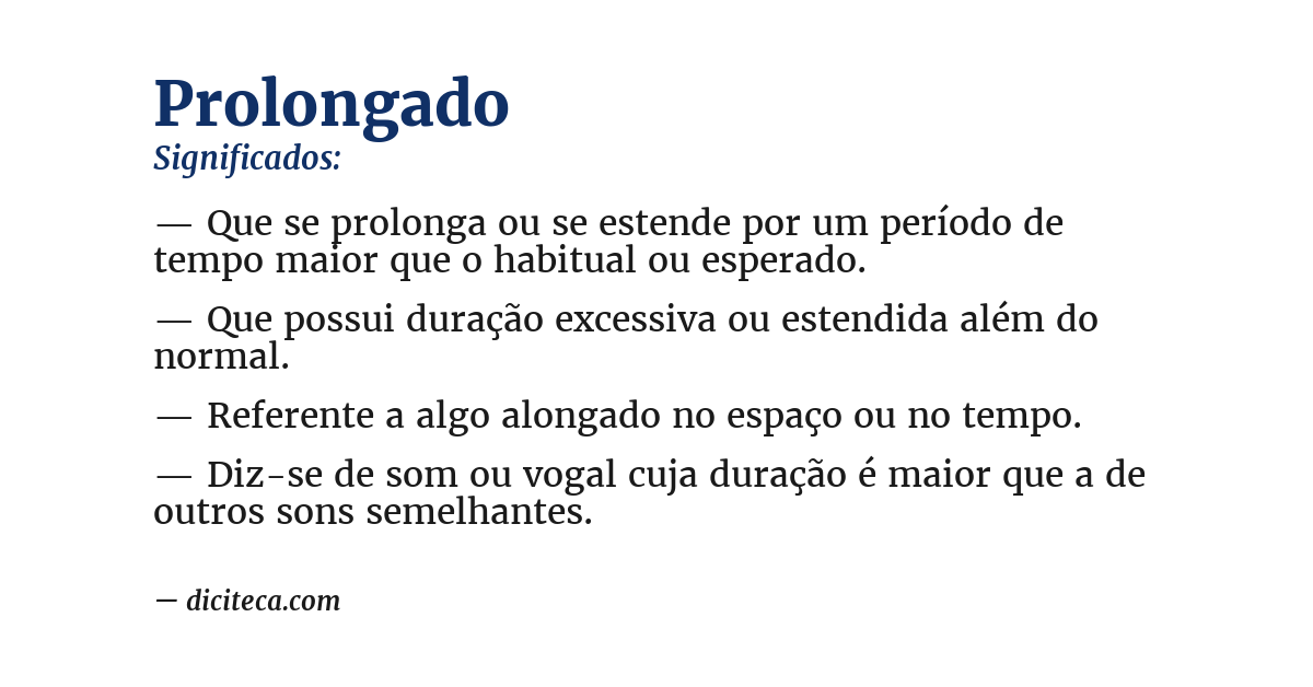 Significado de prolongado