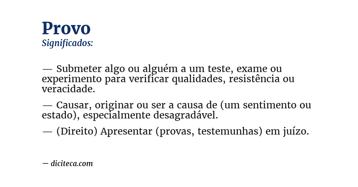 Significado de provo