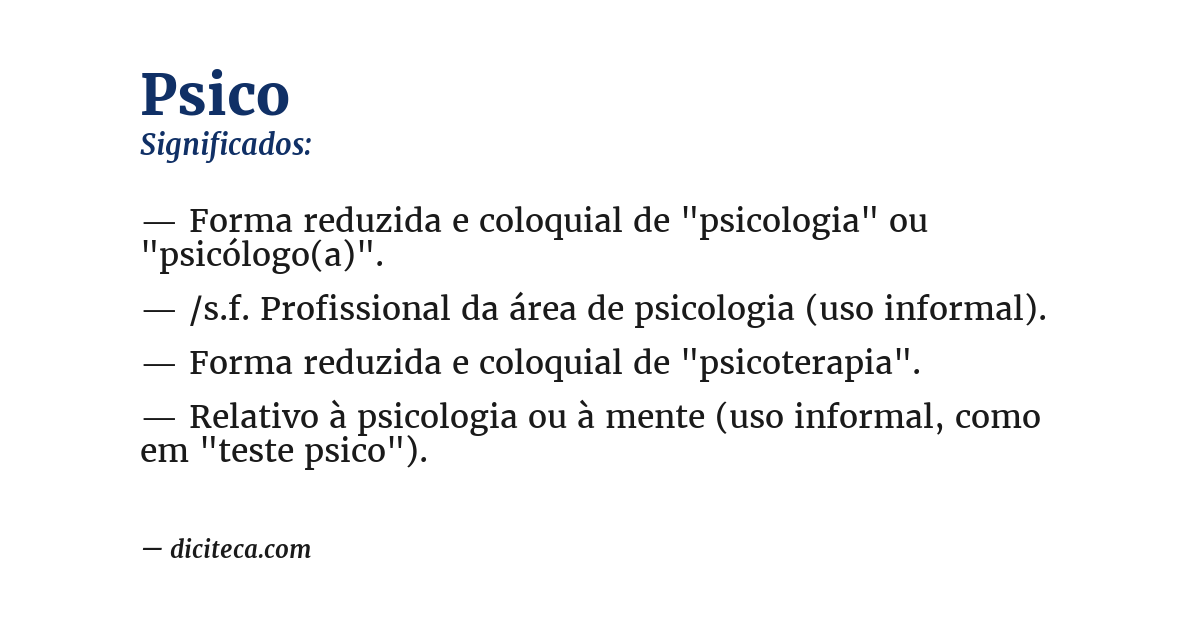 Significado de psico