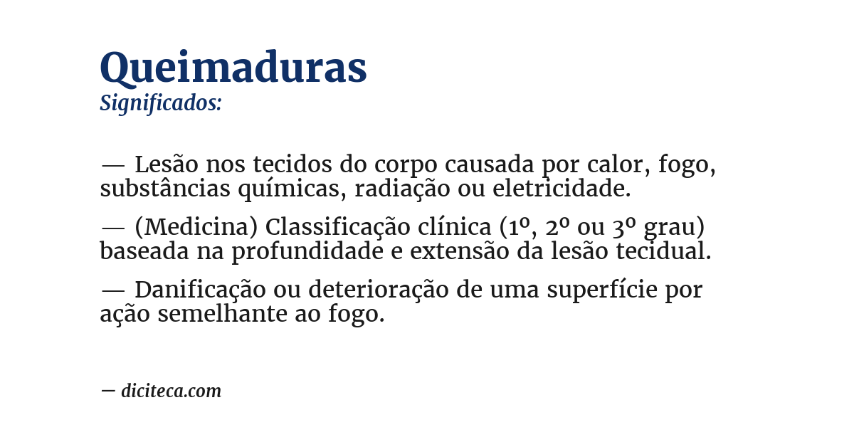 Significado de queimaduras