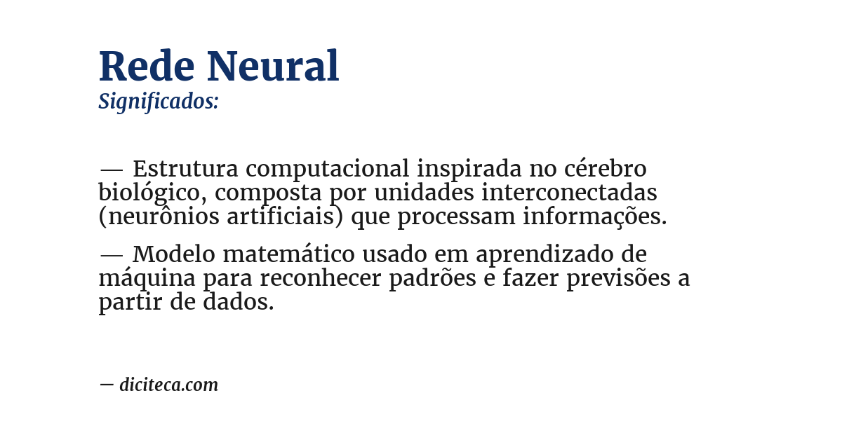 Significado de rede neural