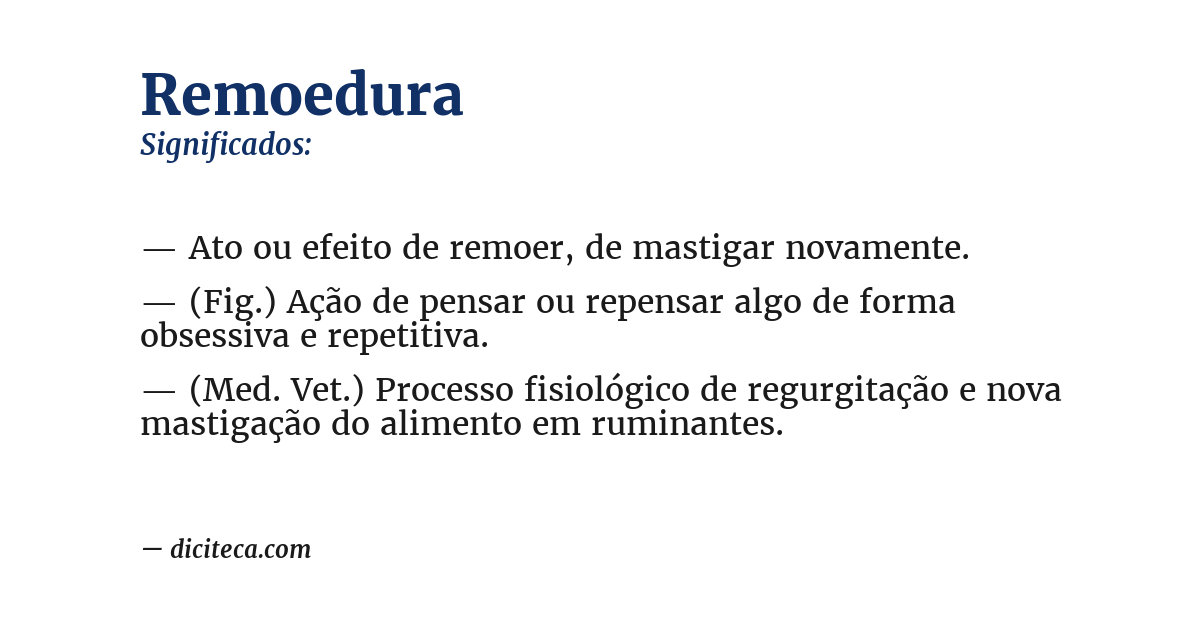 Significado de remoedura