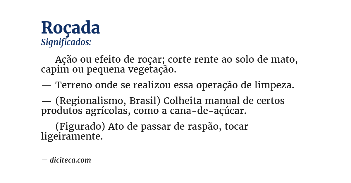 Significado de roçada