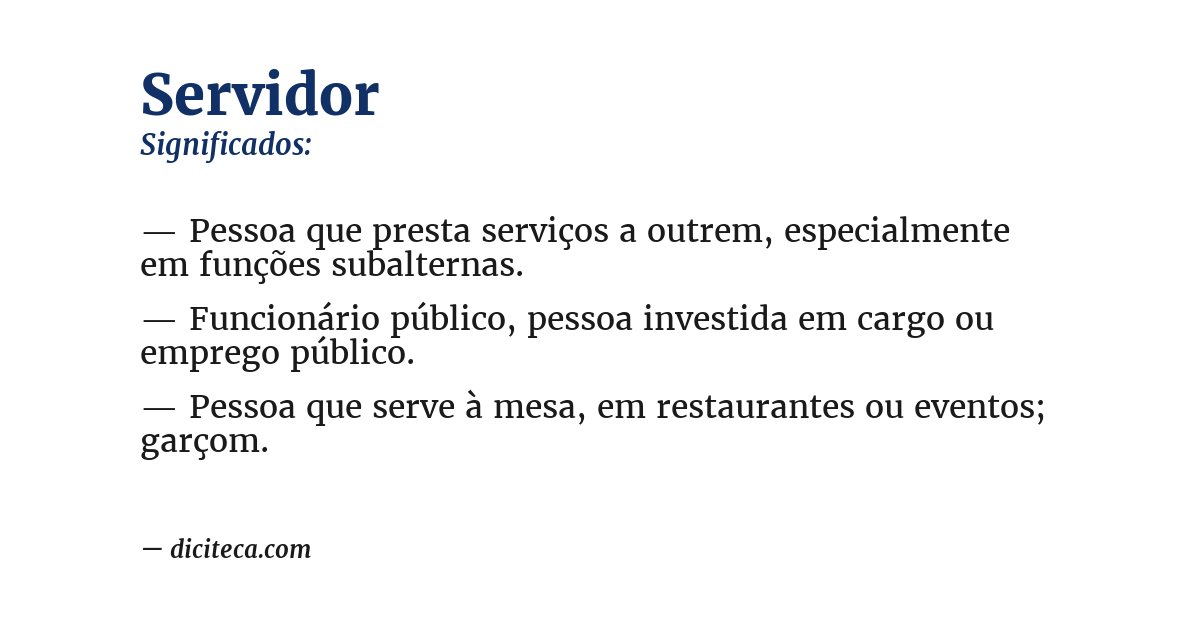 Significado de servidor