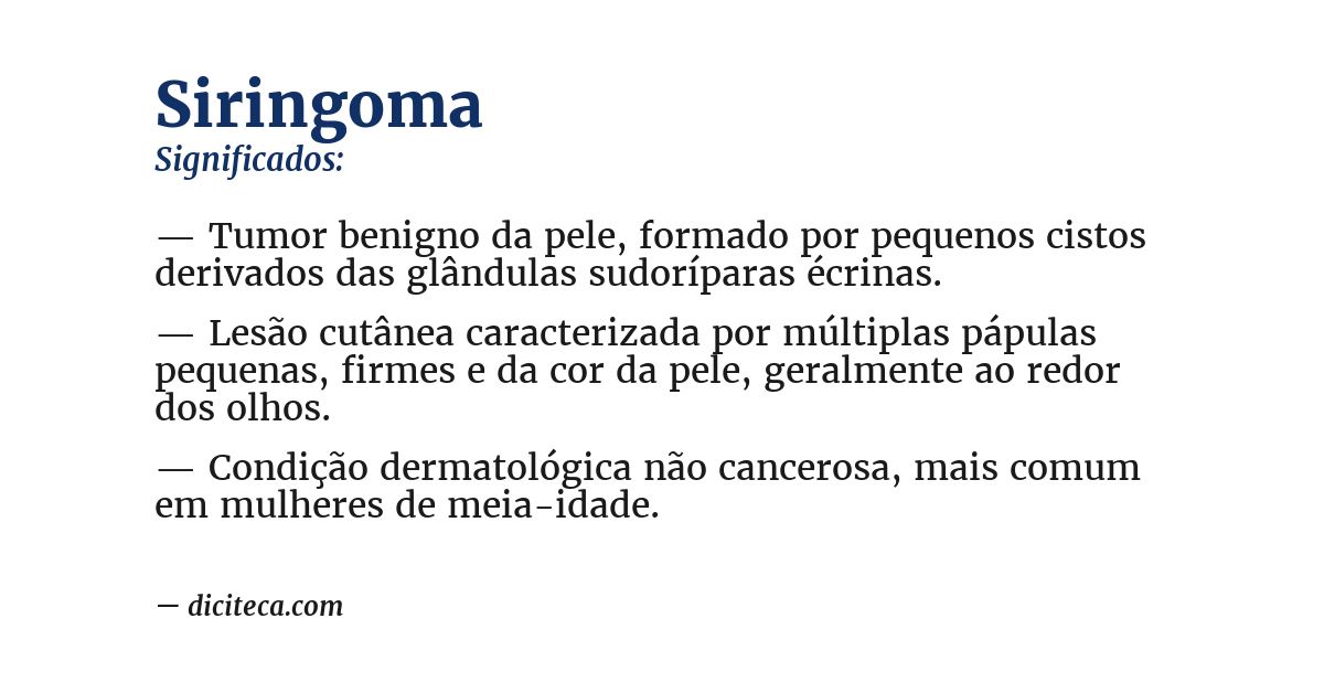 Significado de siringoma