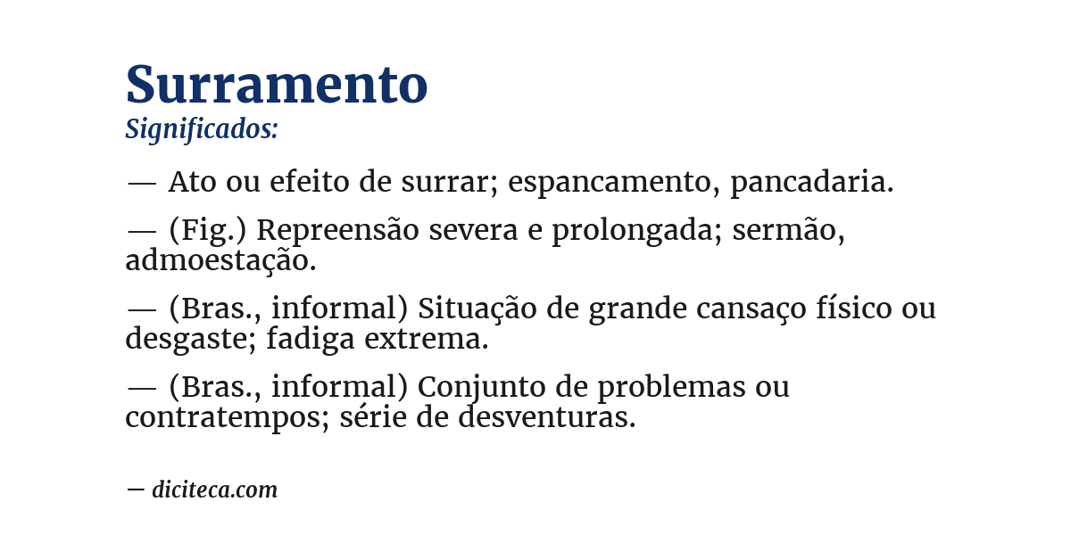 Significado de surramento
