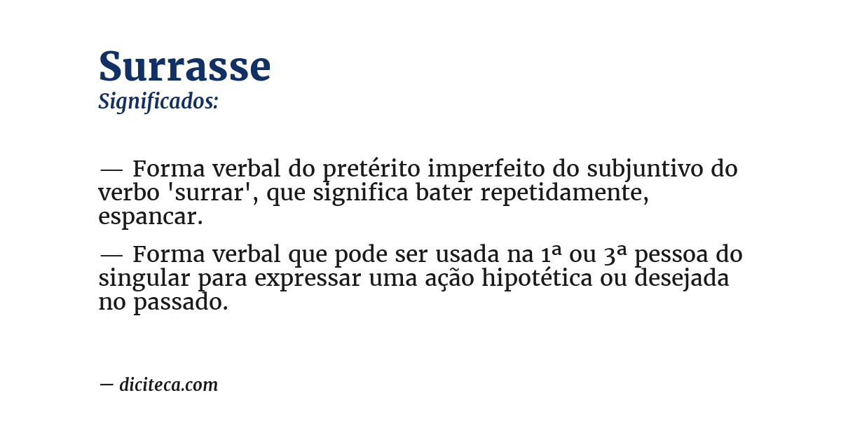Significado de surrasse